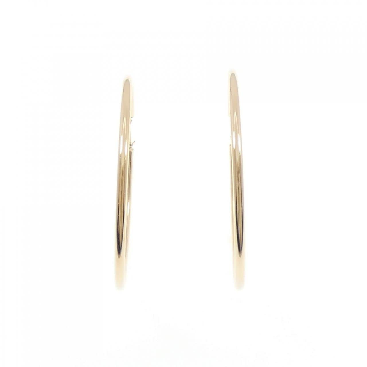 K18YG フープ ピアス