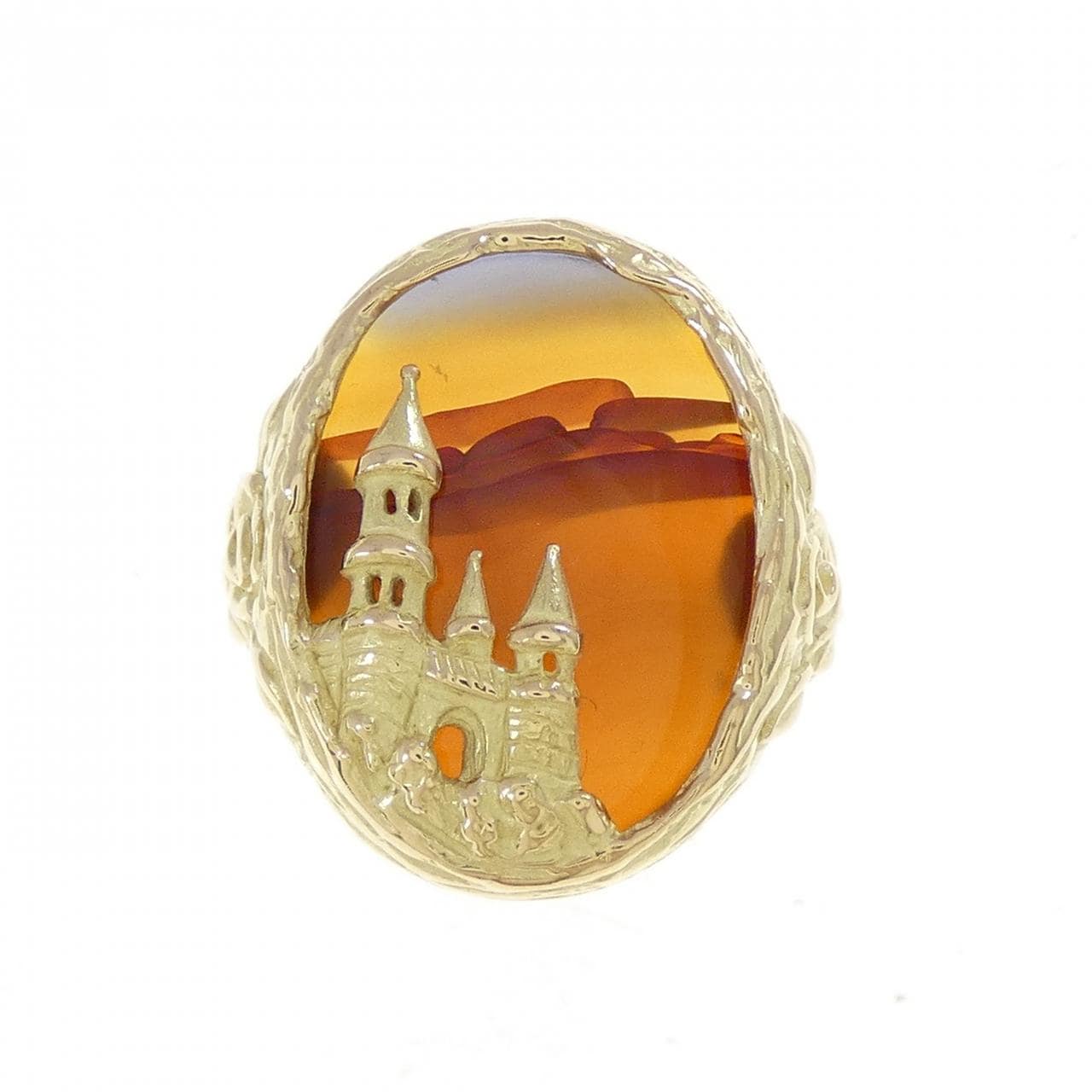 K18YG メノウ リング