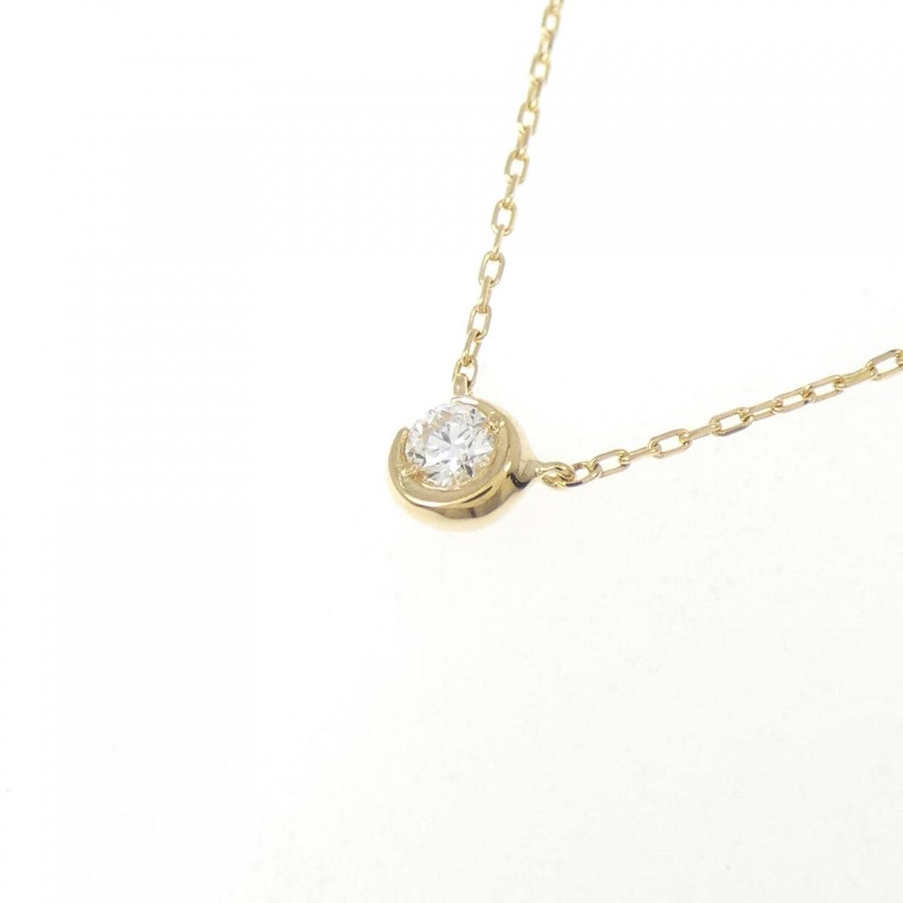 スタージュエリー ムーンセッティング ネックレス 0.04CT