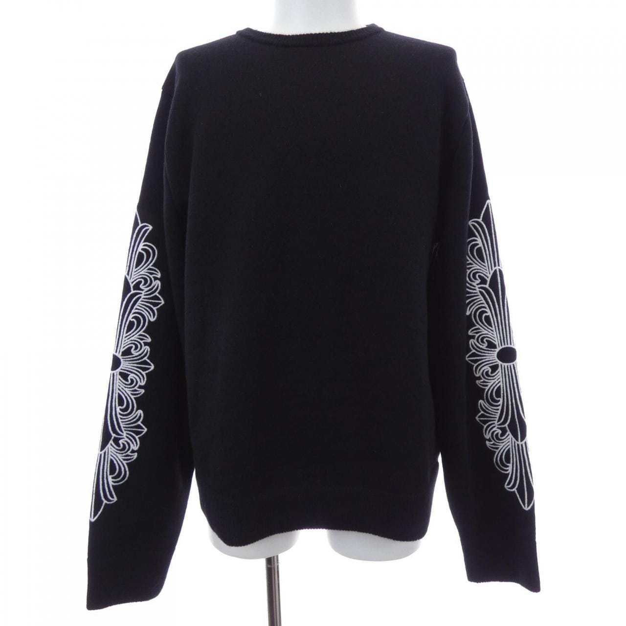 CHROME HEARTS Life Sentence Floral Cross Embroidery Knit 412172853******00D