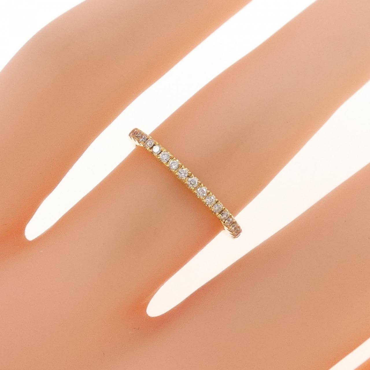 18KYG ダイヤモンド リング 0.14CT