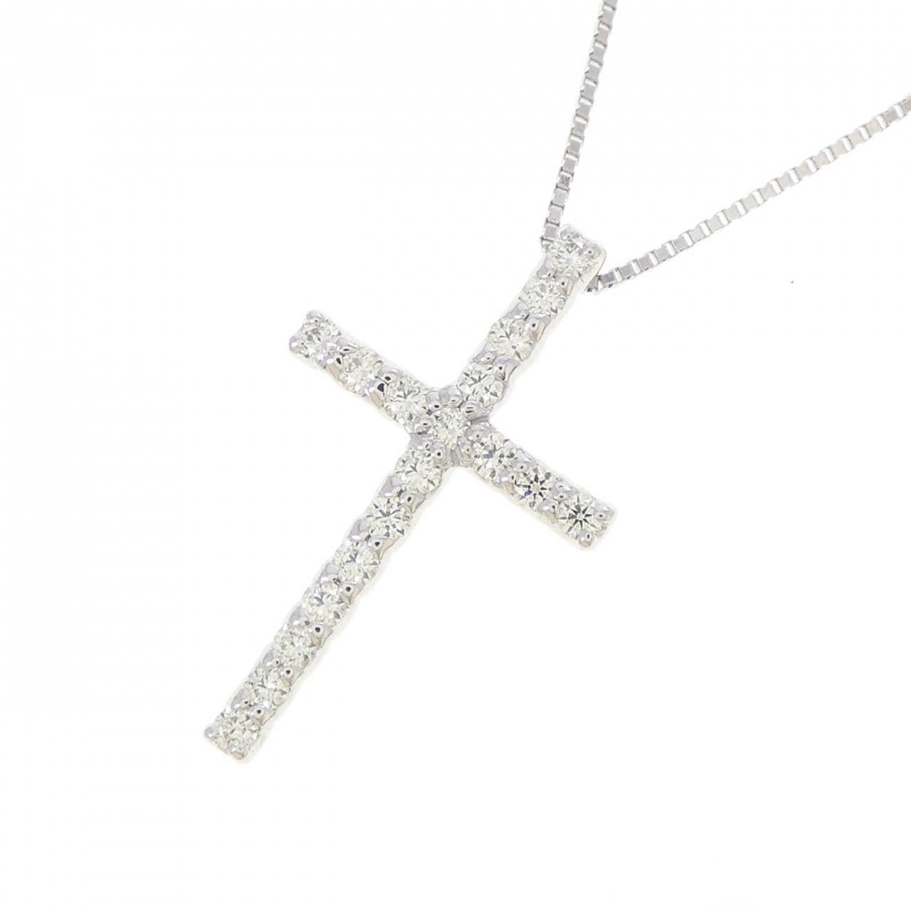 K18WG ダイヤモンド ネックレス 0.20CT