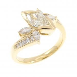 K18YG ダイヤモンド リング 0.584CT