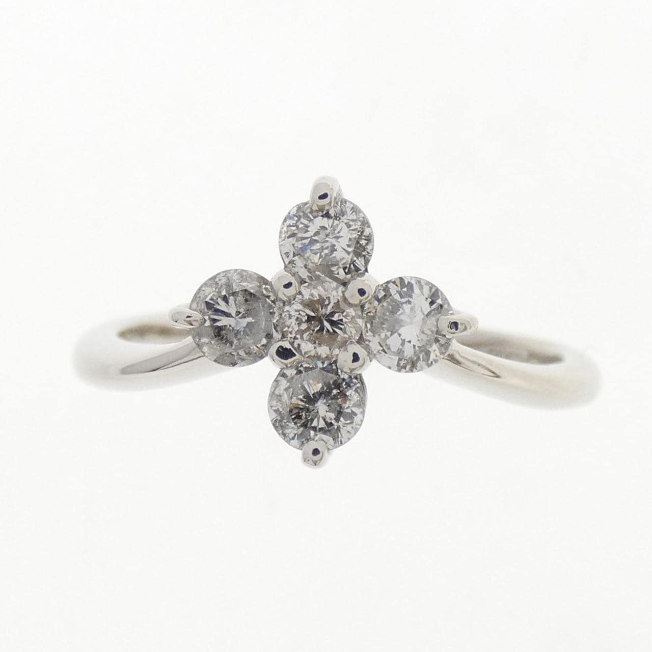PT900 フラワー ダイヤモンド リング 0.51CT