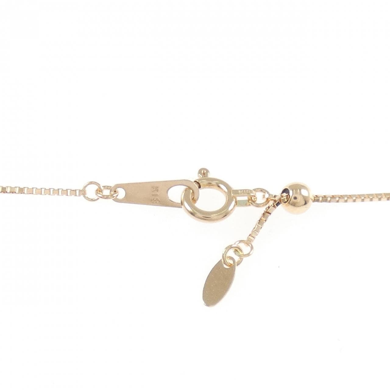 K18PG フラワー サンゴ ネックレス