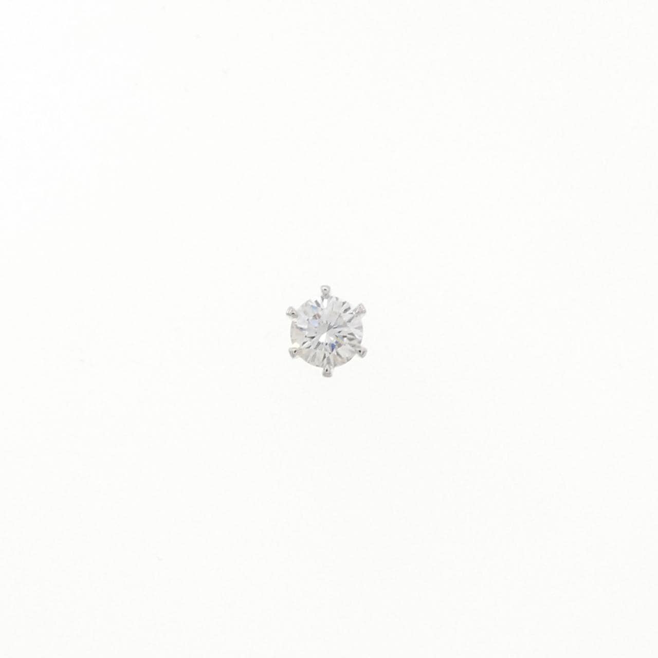 【リメイク】PT900/ST ダイヤモンド ピアス 0.257CT F SI1 VG 片耳