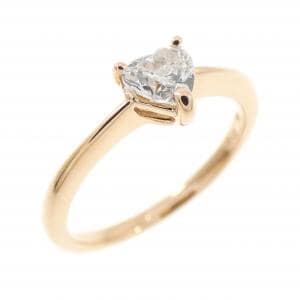 K18PG ハート ダイヤモンド リング 0.33CT