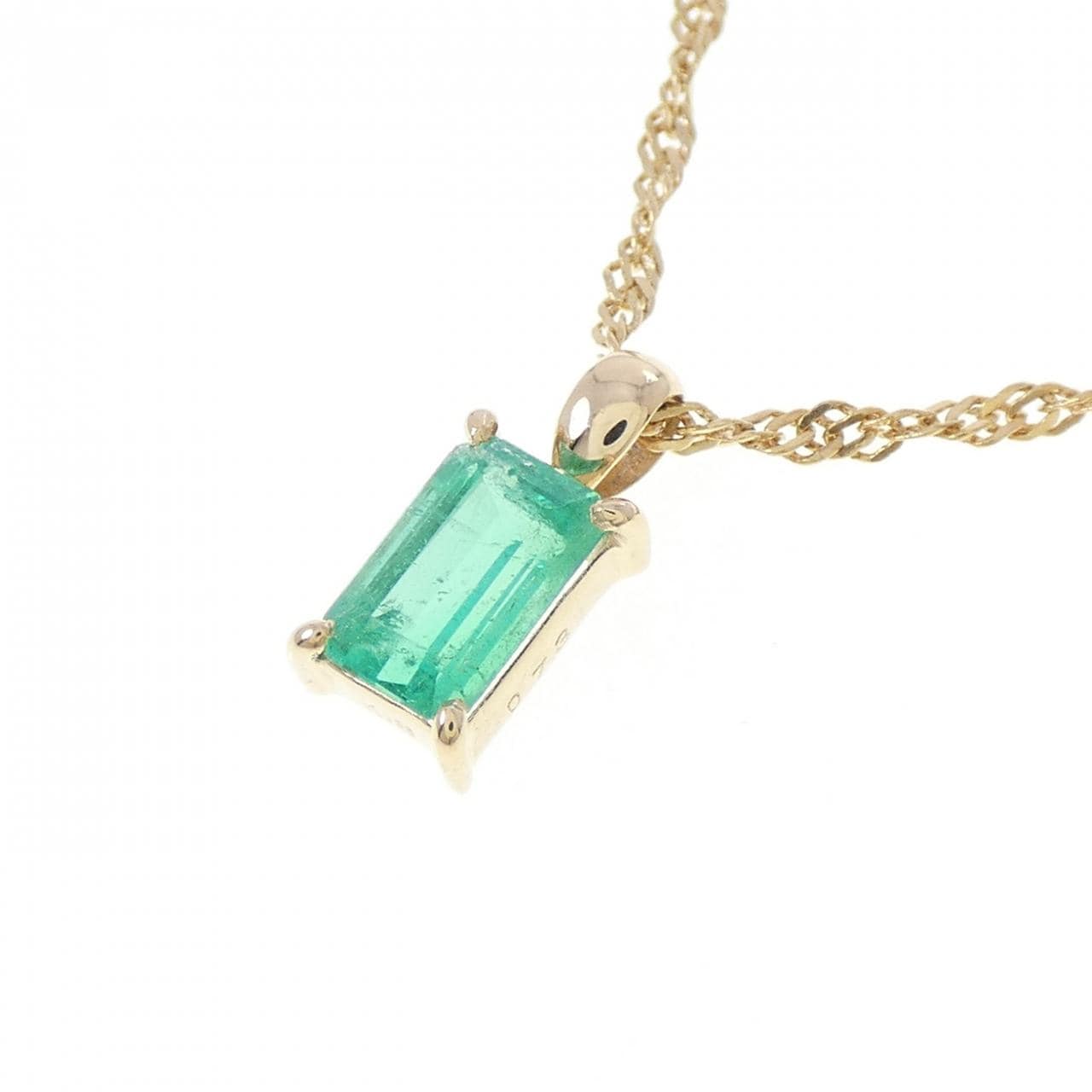 K18YG エメラルド ネックレス 0.73CT