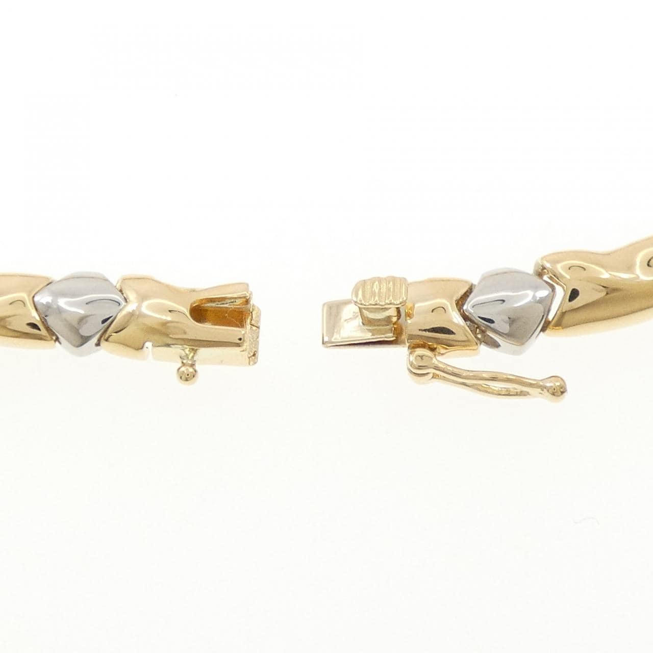 K18YG/PT850 ダイヤモンド ネックレス 1.05CT