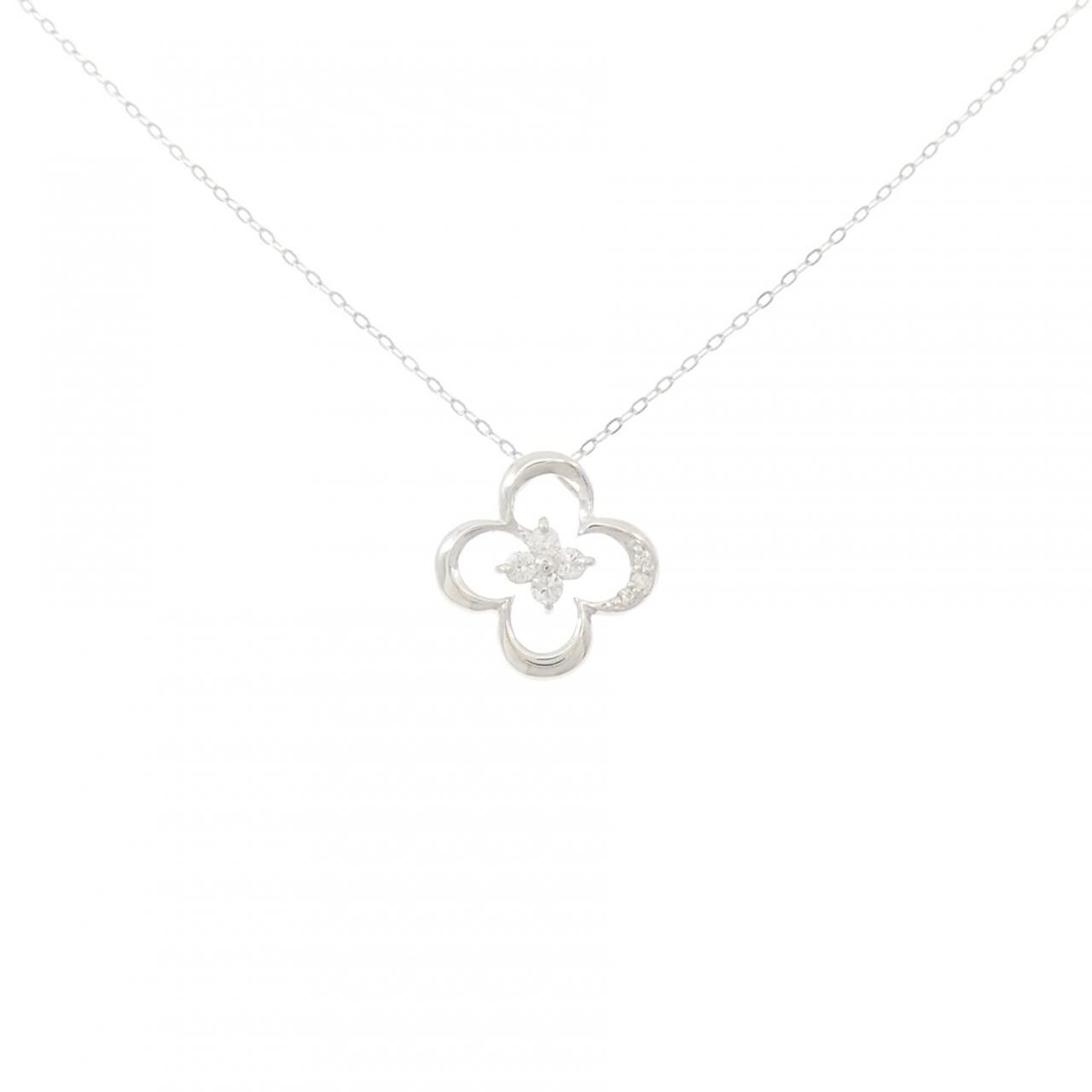 K18WG ダイヤモンド ネックレス 0.10CT