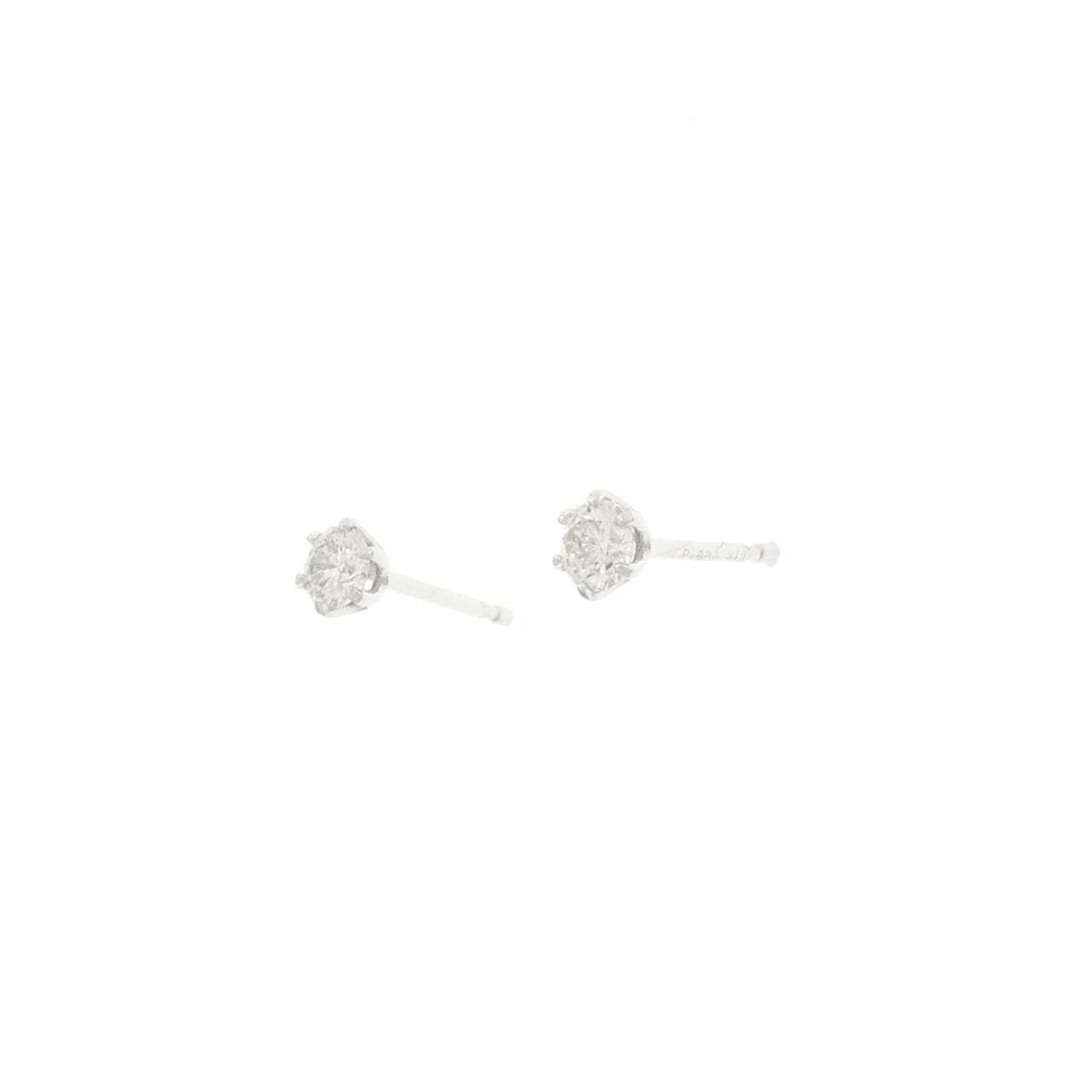 PT900 ソリティア ダイヤモンド ピアス 0.20CT
