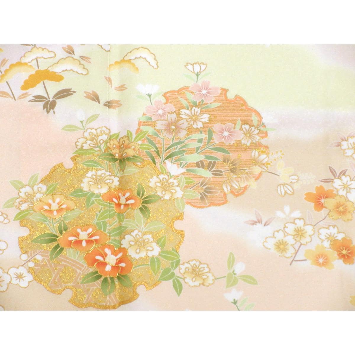 【未使用品】訪問着　友禅金彩加工