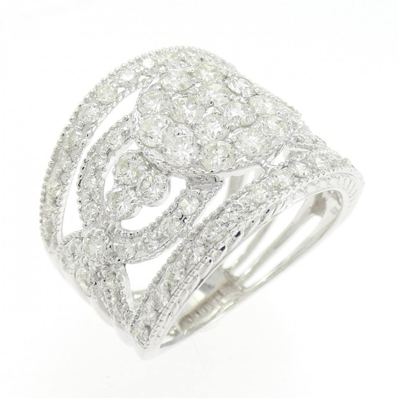 750WG ダイヤモンド リング 2.00CT