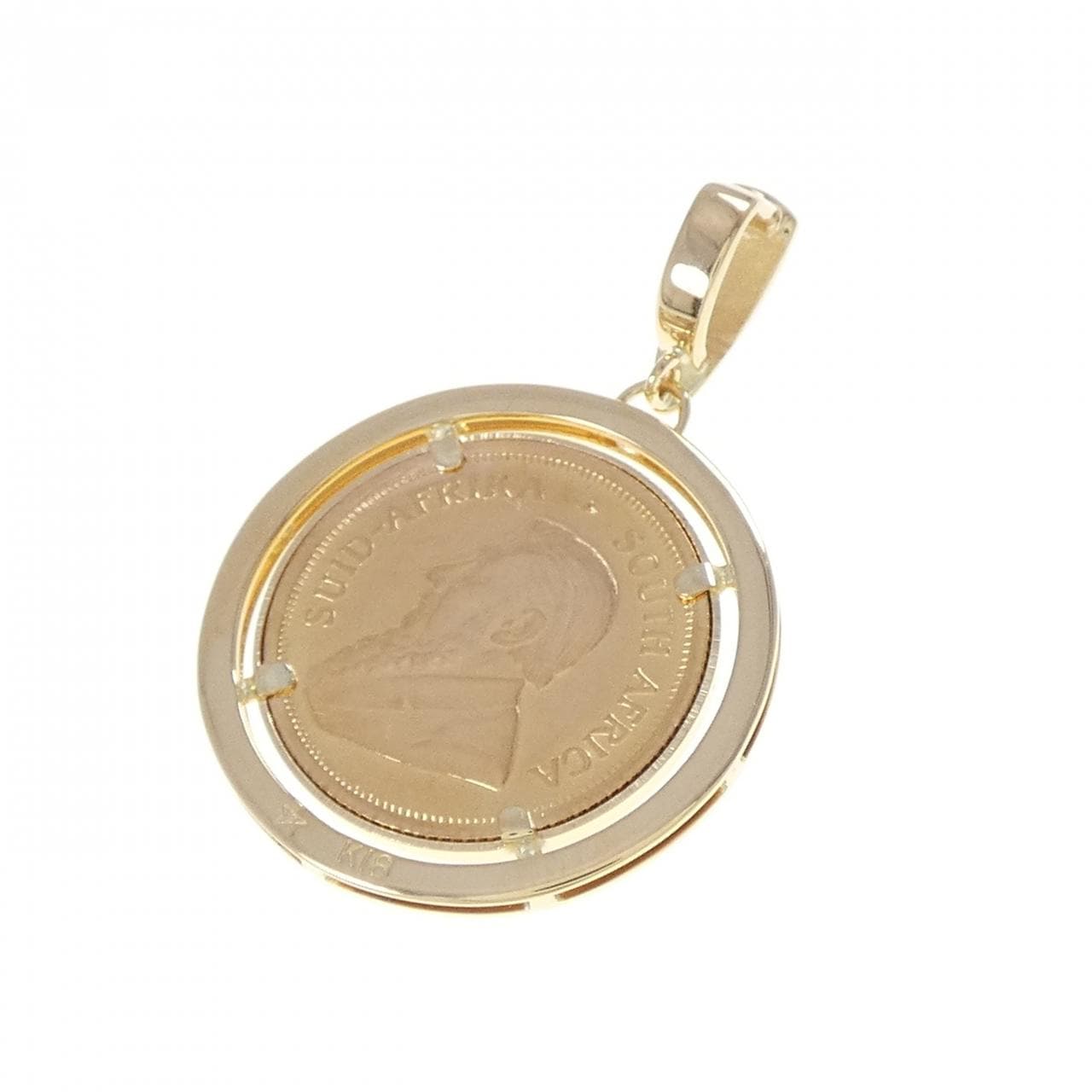 K18YG(枠) コイン ペンダント