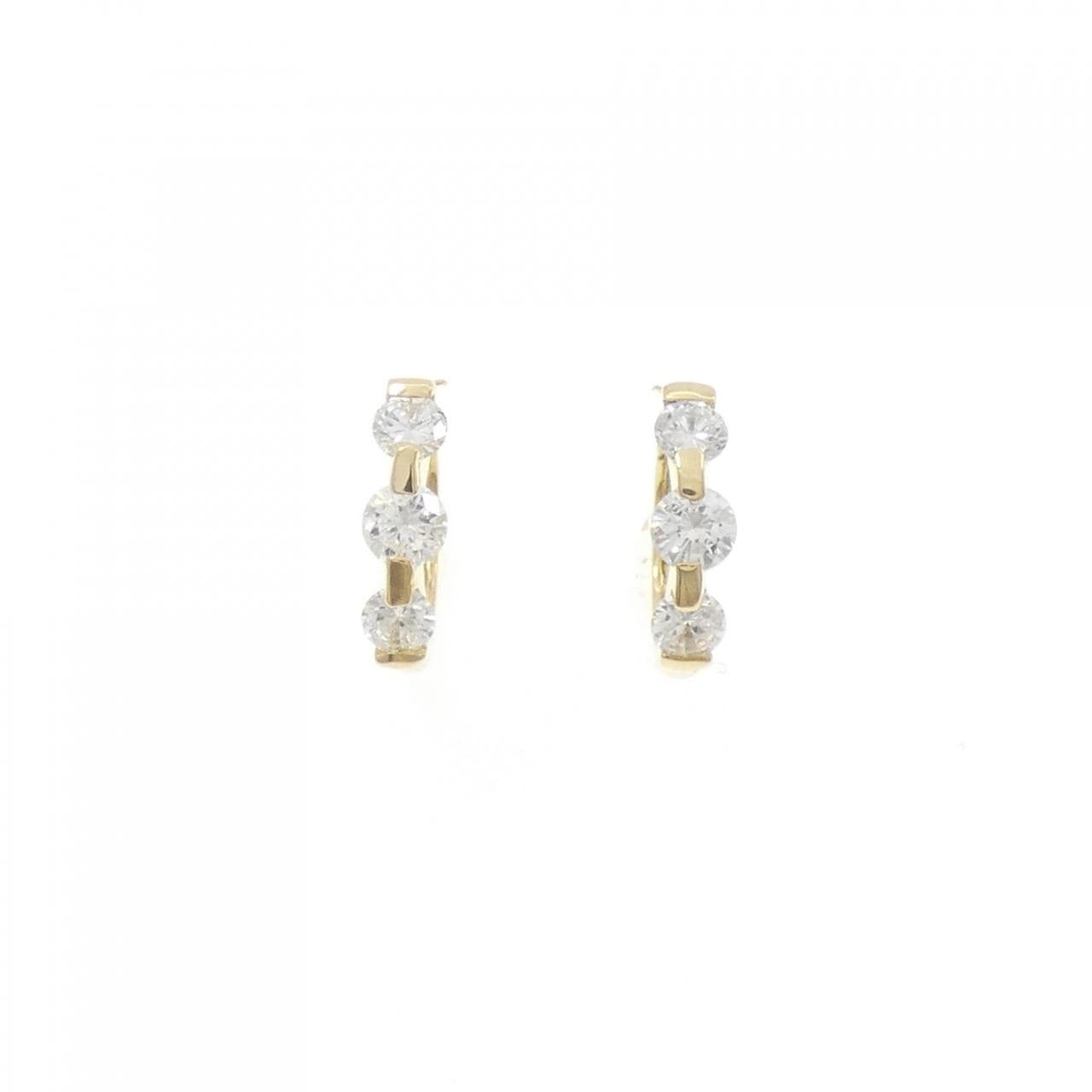 K18YG ダイヤモンド ピアス 0.70CT