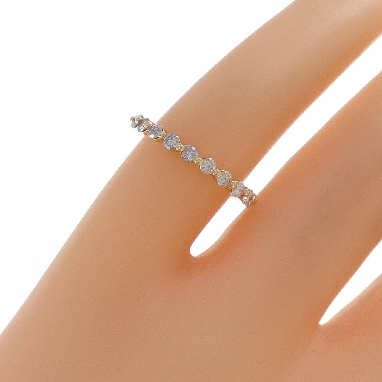 K18YG ダイヤモンド ピンキーリング 0.32CT