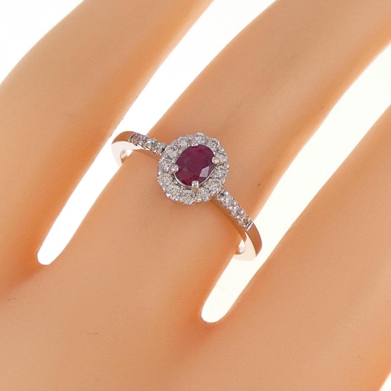 【新品】PT ルビー リング 0.38CT