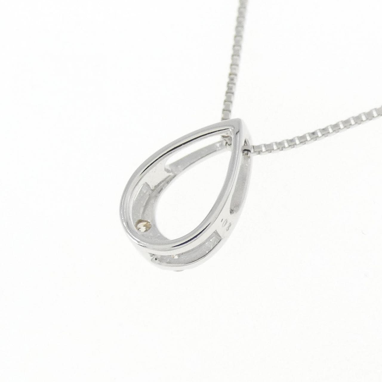 K18WG ダイヤモンド ネックレス 0.03CT