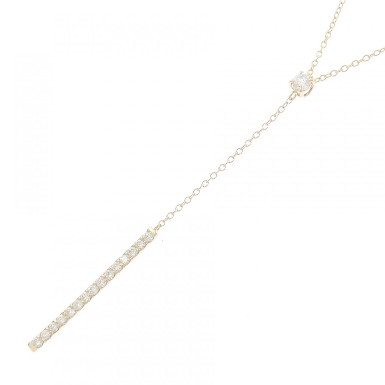 【リメイク】K10YG ダイヤモンド ネックレス 0.30CT