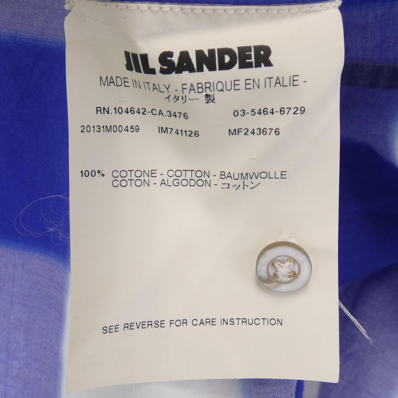 ジルサンダー JIL SANDER S／Sシャツ