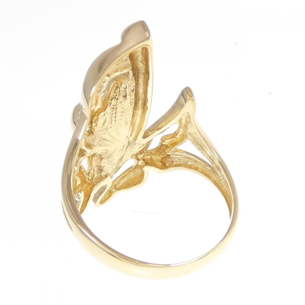 K18YG butterfly ring