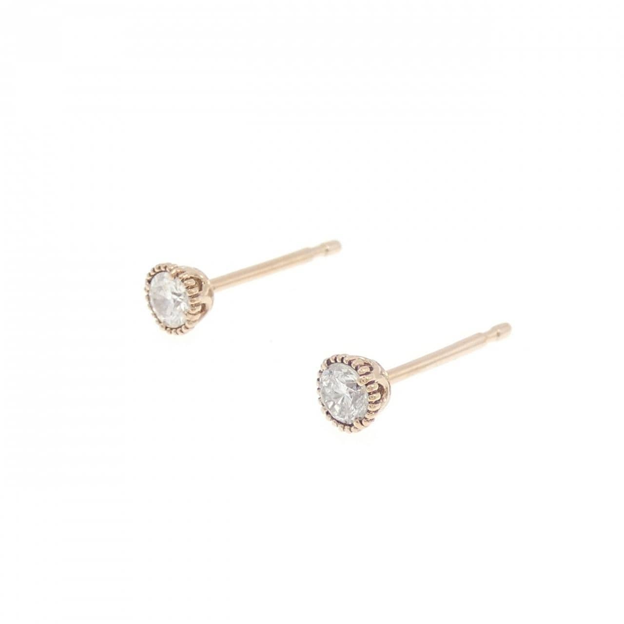 K18PG ダイヤモンド ピアス 0.14CT