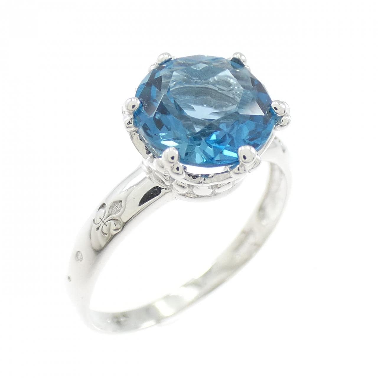 K10WG ブルートパーズ リング 2.09CT