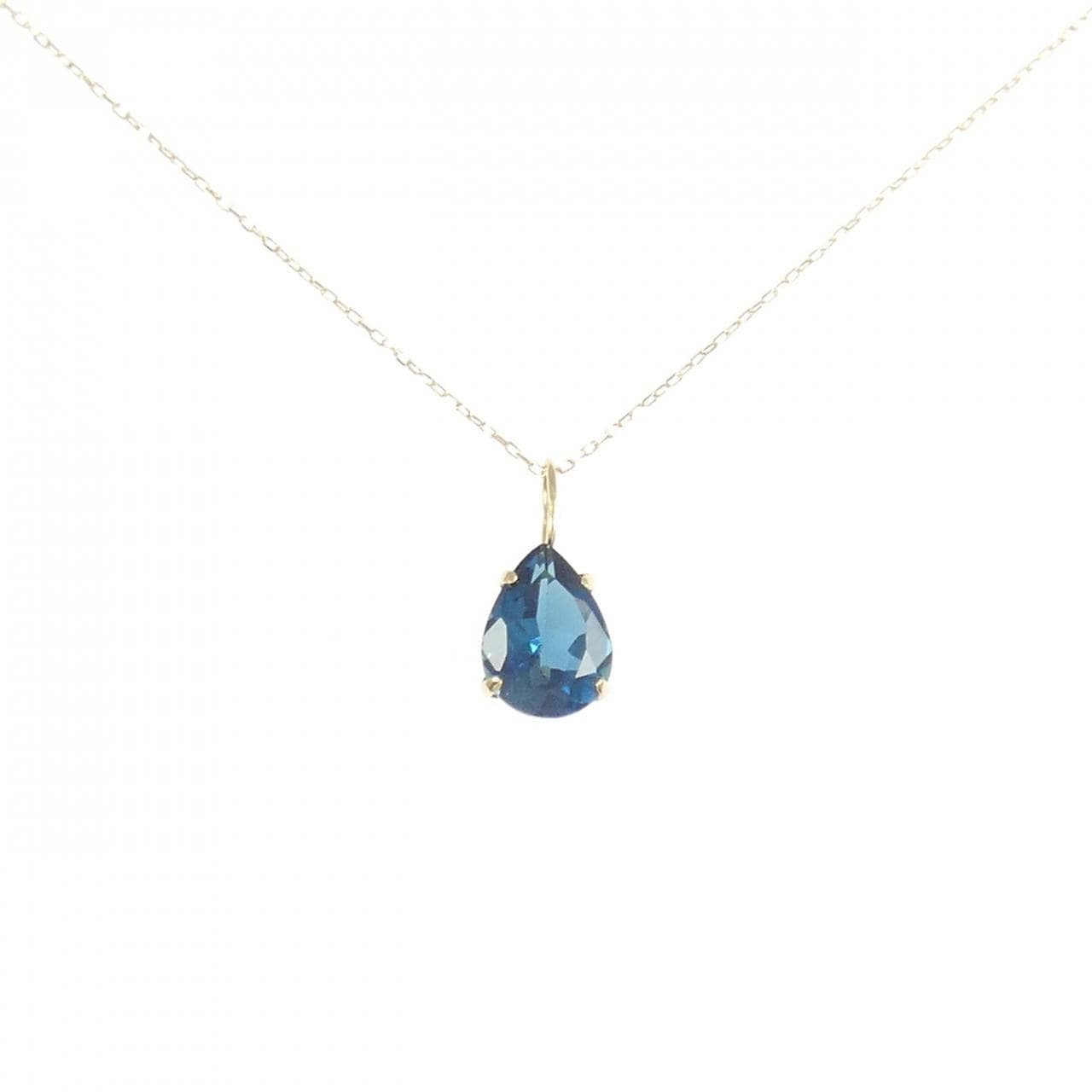 K18YG/K10YG ブルートパーズ ネックレス 1.0CT