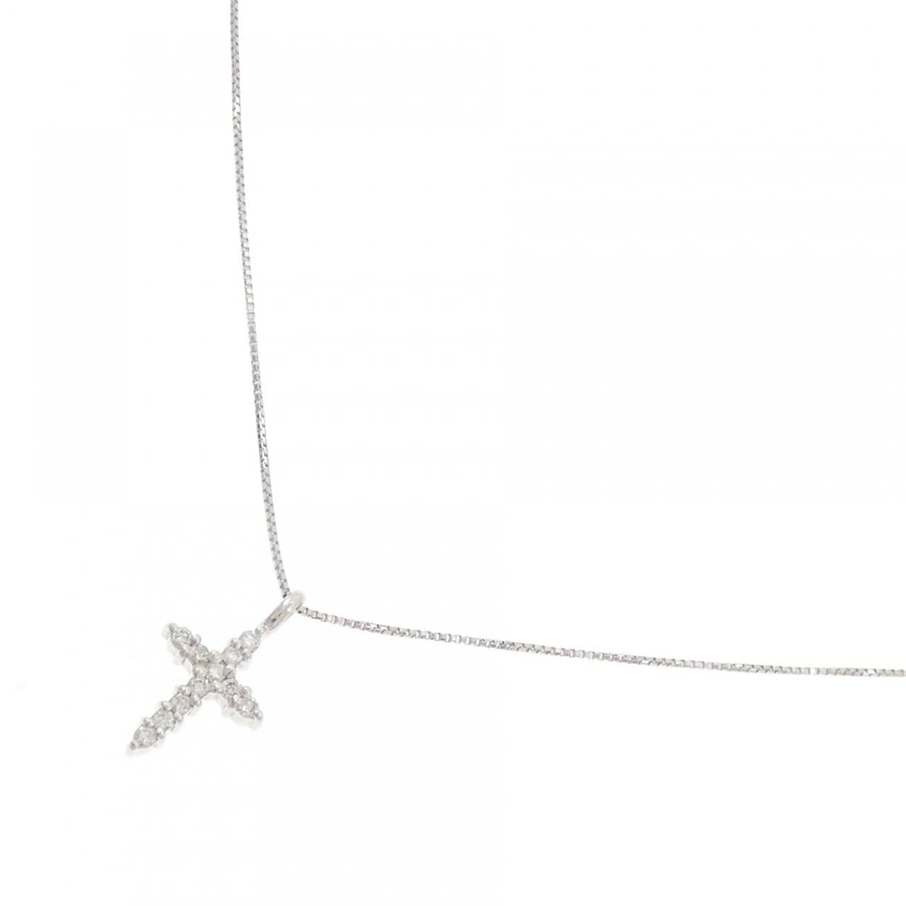 PT900/PT850 クロス ダイヤモンド ネックレス 0.10CT