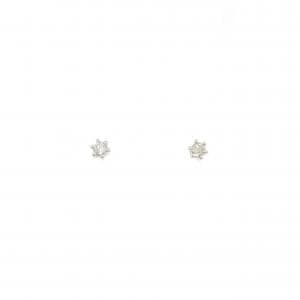 PT900 ソリティア ダイヤモンド ピアス 0.10CT