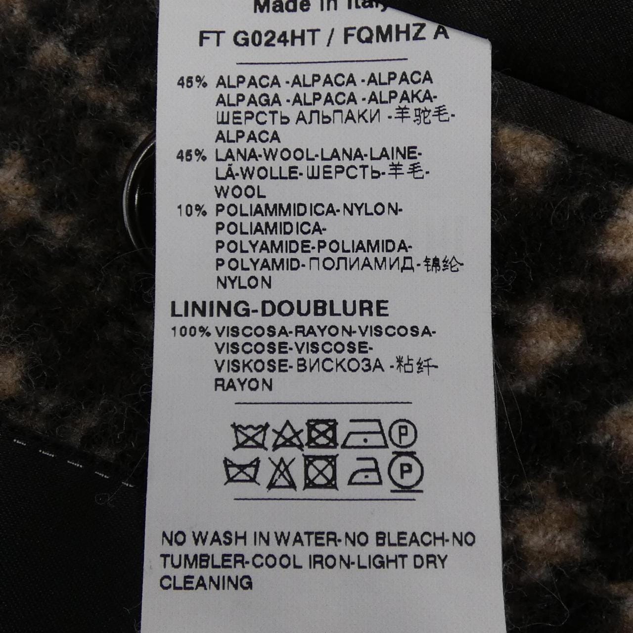 ドルチェアンドガッバーナ DOLCE&GABBANA G024HT/FQMHA コート