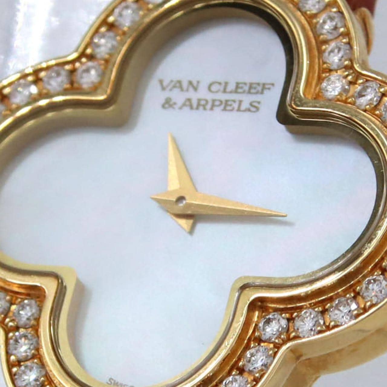 【ノーメンテナンス還元価格】ヴァンクリーフ&アーペル アルハンブラ YG/D 1365111/VCARM95900 YG クォーツ