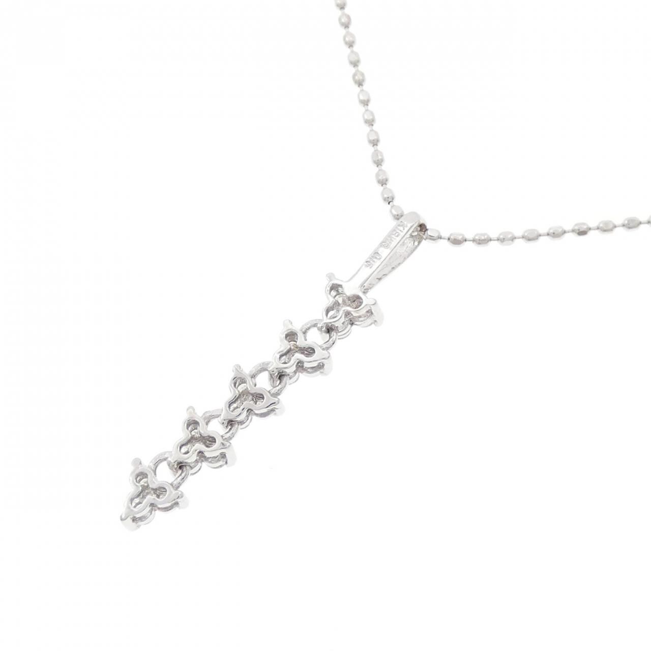 K18WG ダイヤモンド ネックレス 0.15CT