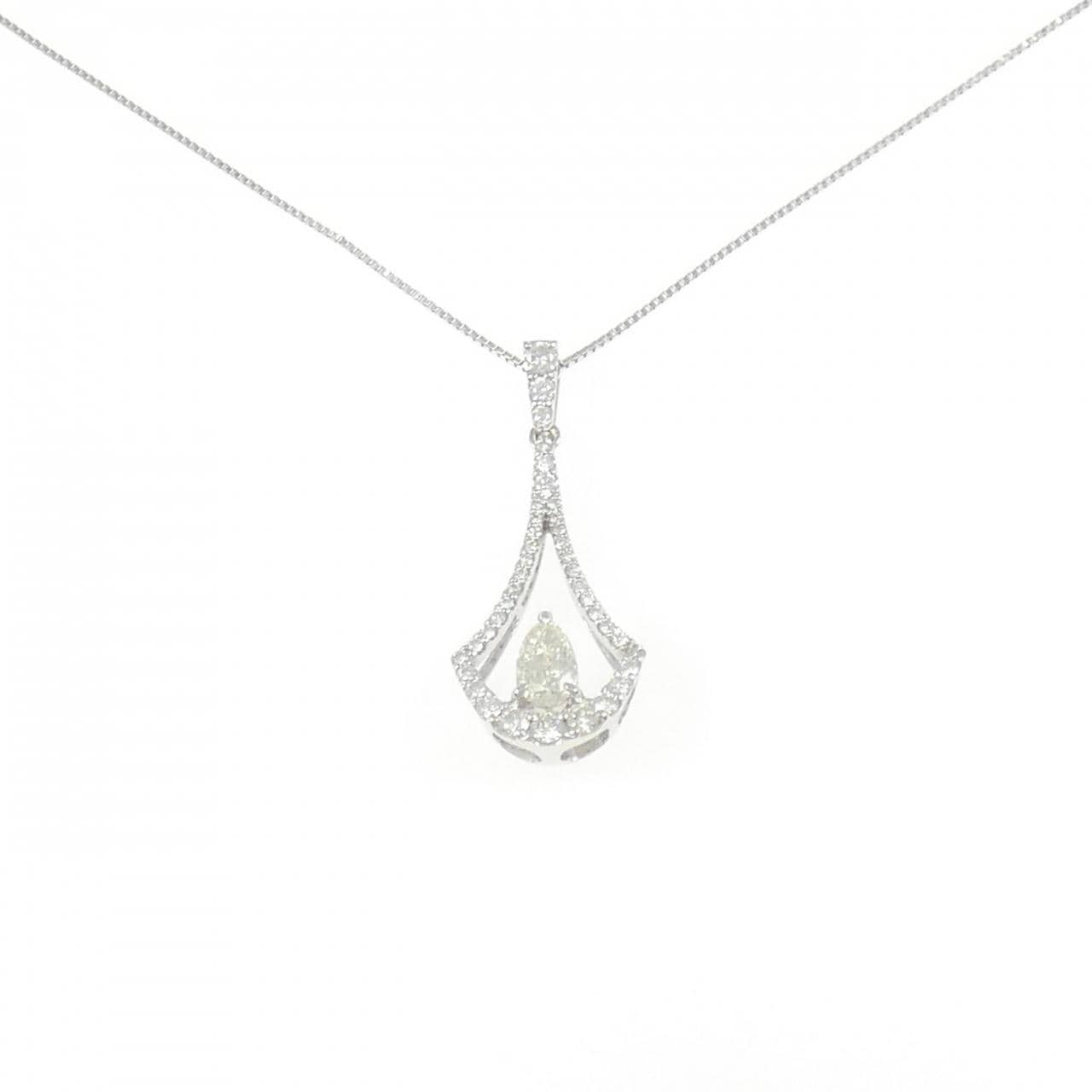 K18WG ダイヤモンド ネックレス 0.758CT