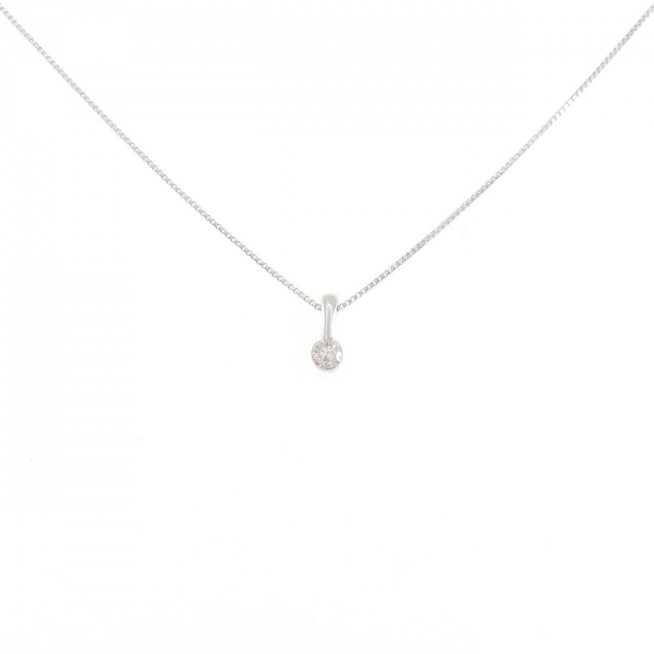 K18WG ダイヤモンド ネックレス 0.10CT