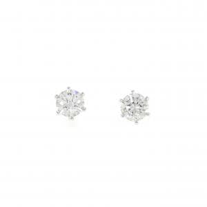【リメイク】PT900/ST ダイヤモンド ピアス 0.302CT 0.315CT D-E VS1 VG