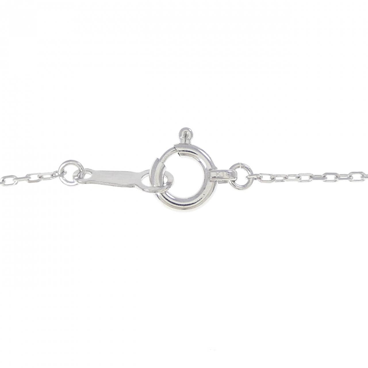 K18WG フラワー ダイヤモンド ネックレス 0.16CT