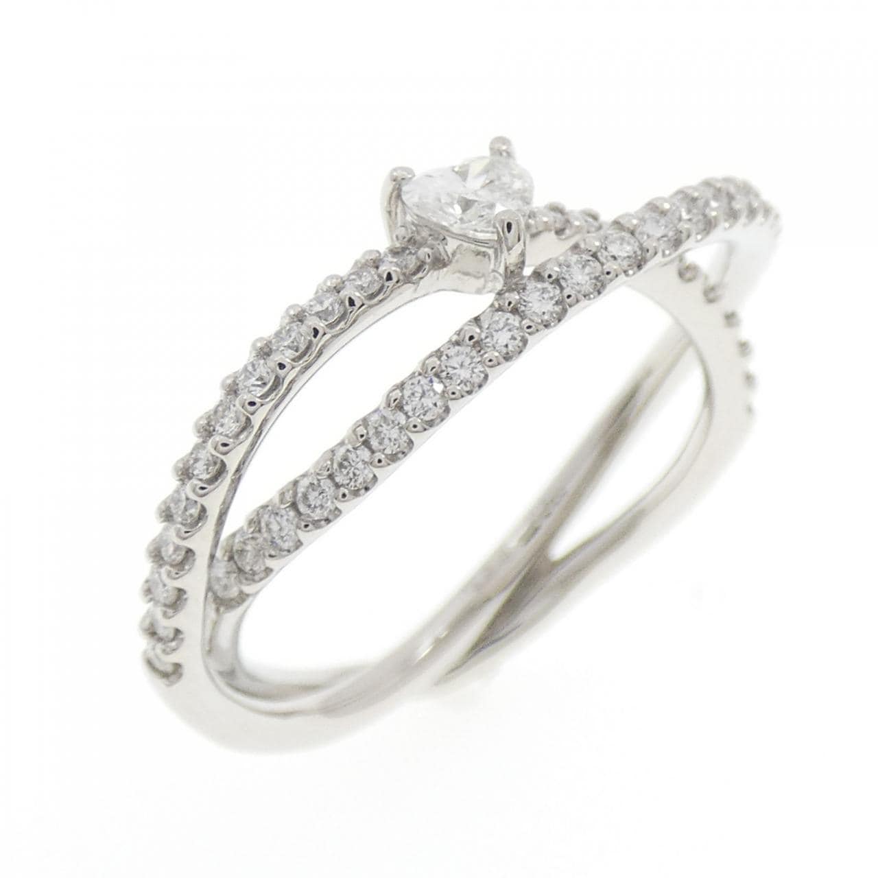 PT900 ハート ダイヤモンド リング 0.51CT
