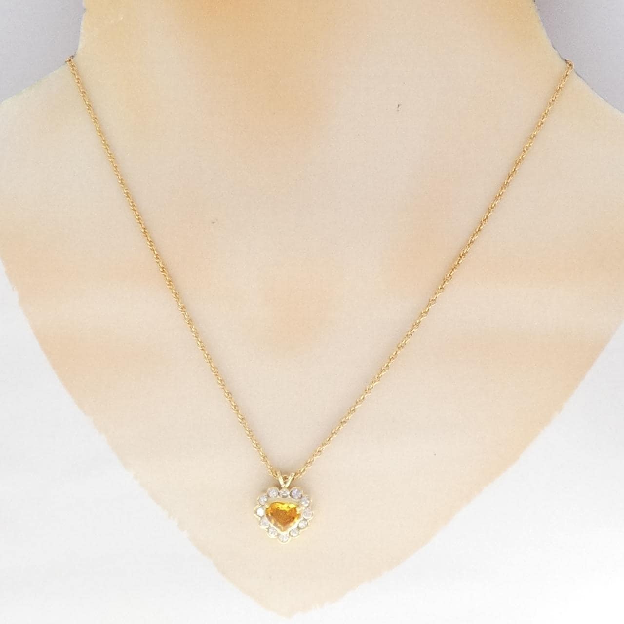 K18YG ハート サファイヤ ネックレス 1.33CT