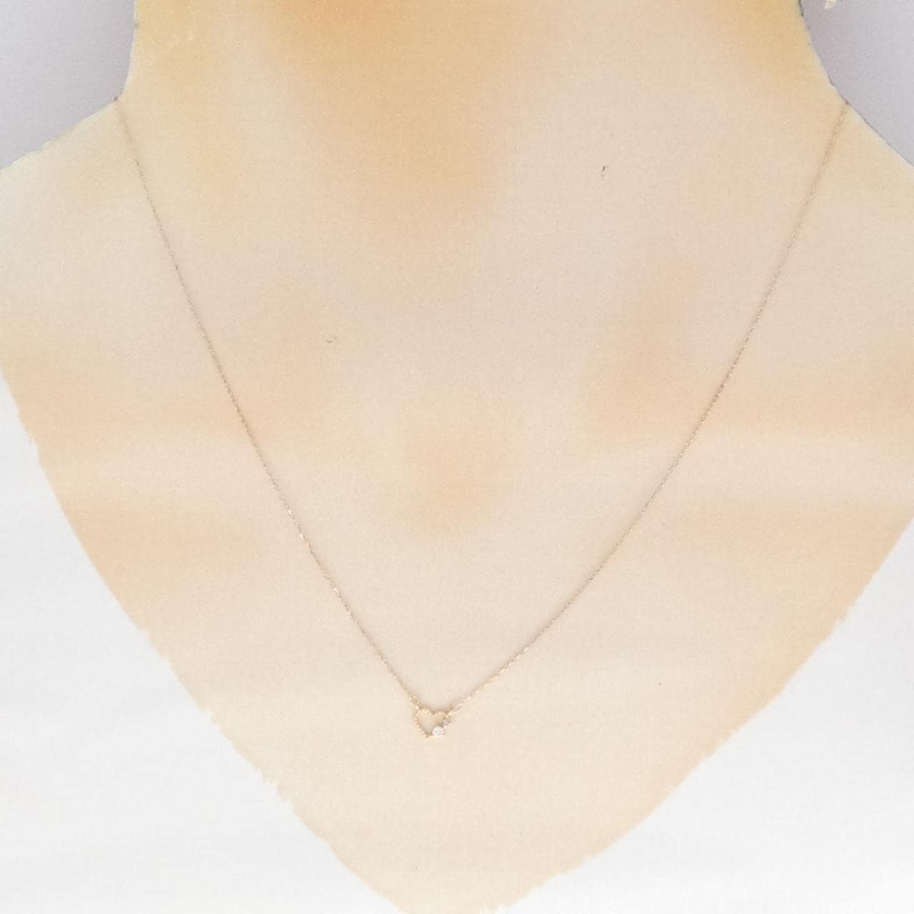 クミキョク ハート ダイヤモンド ネックレス 0.02CT