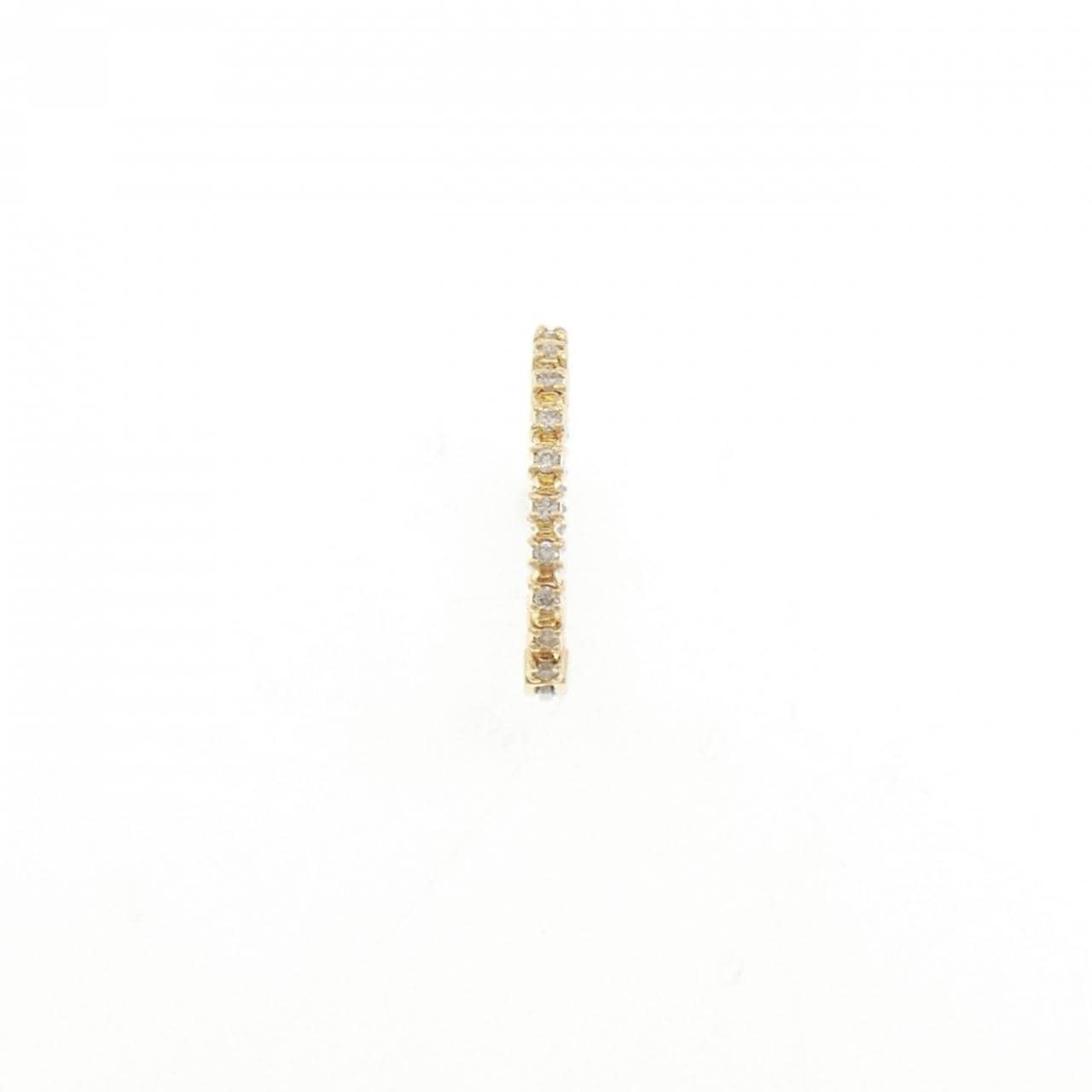 K18YG/PT900 ダイヤモンド イヤリング 0.17CT 片耳