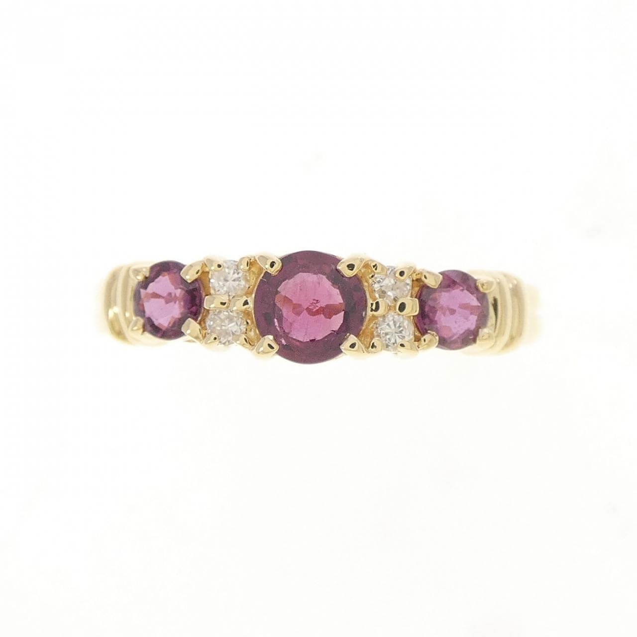 K18YG ルビー リング 0.44CT