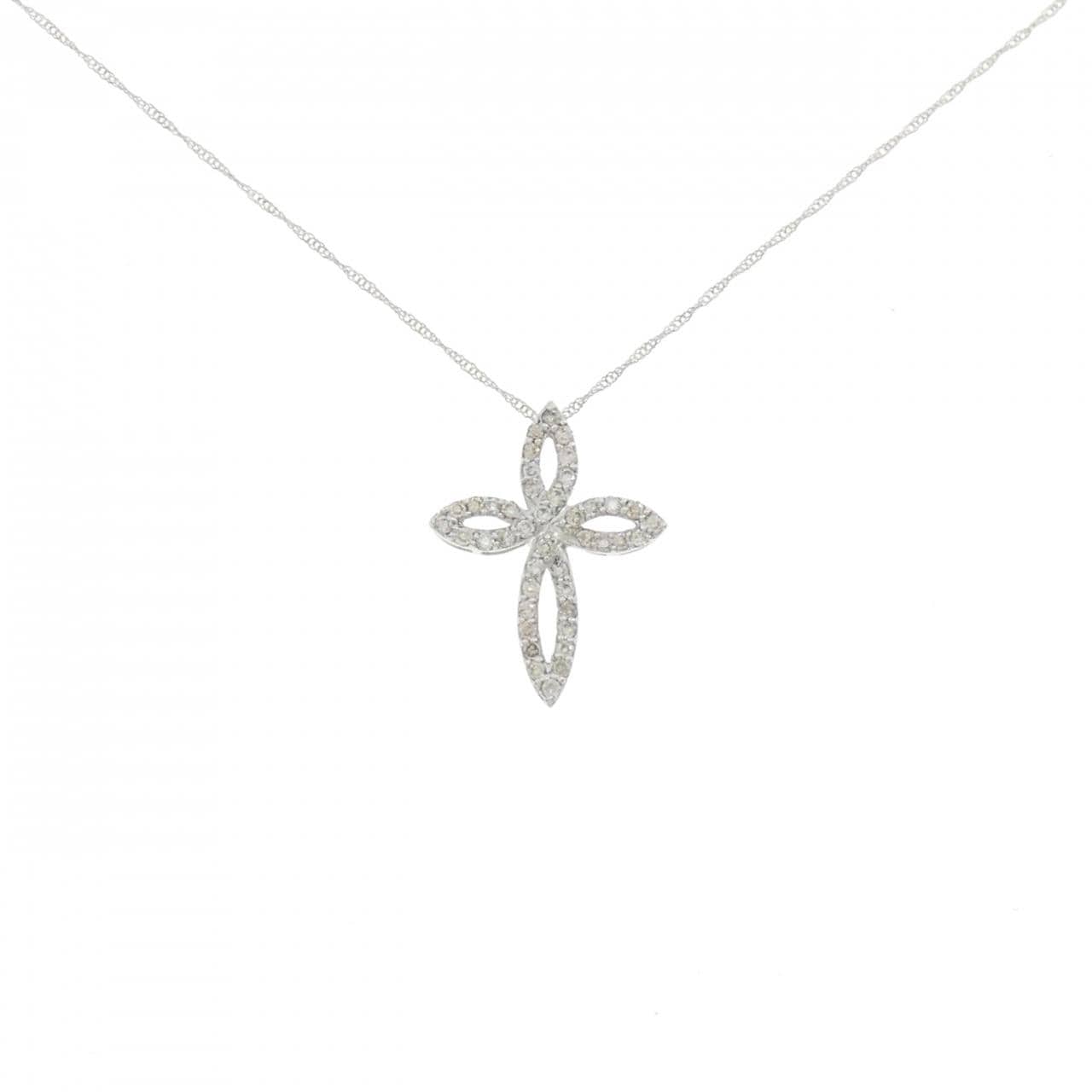 K18WG ダイヤモンド ネックレス 0.30CT