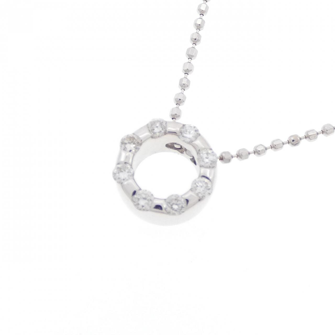 K18WG ダイヤモンド ネックレス 0.11CT