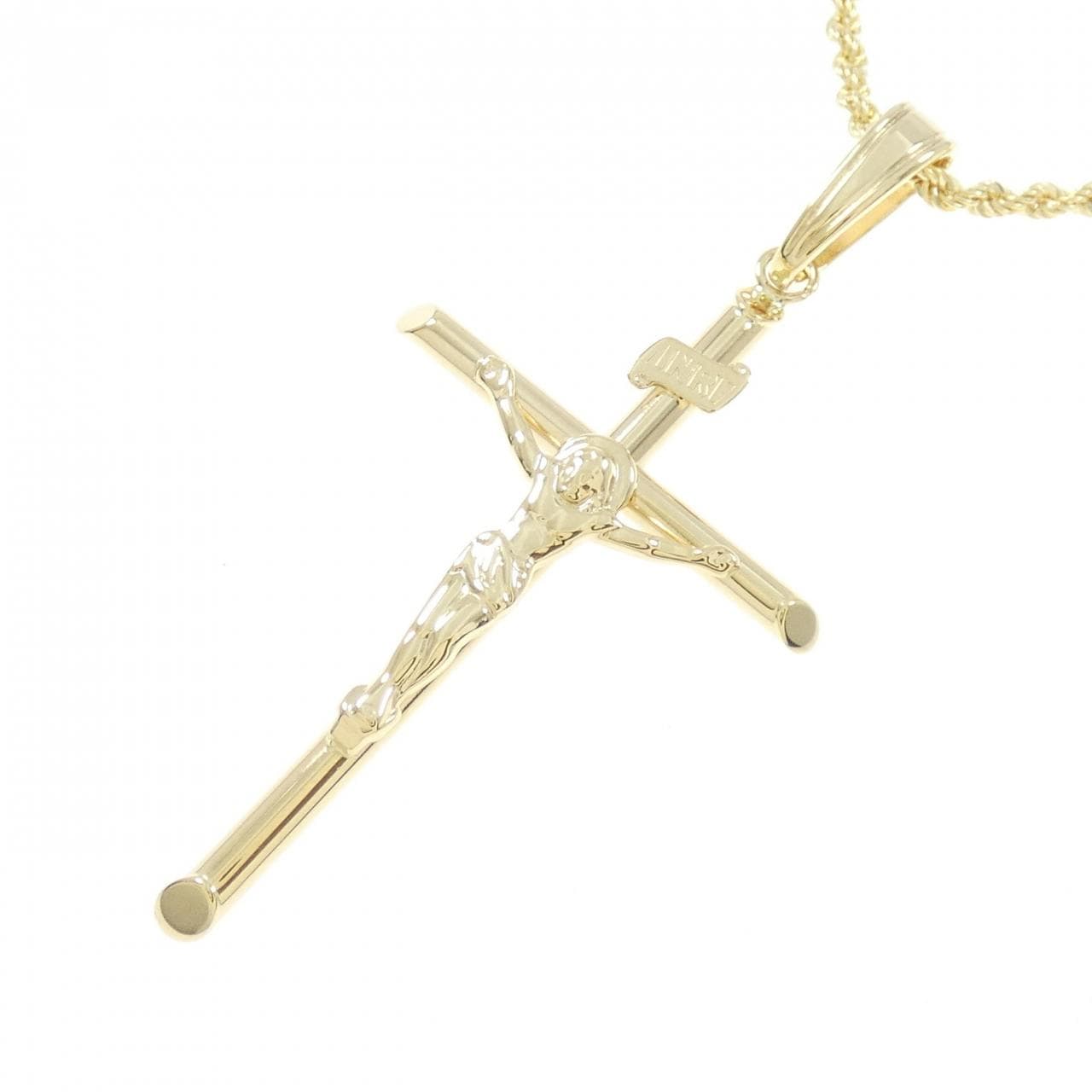 K18YG cross necklace