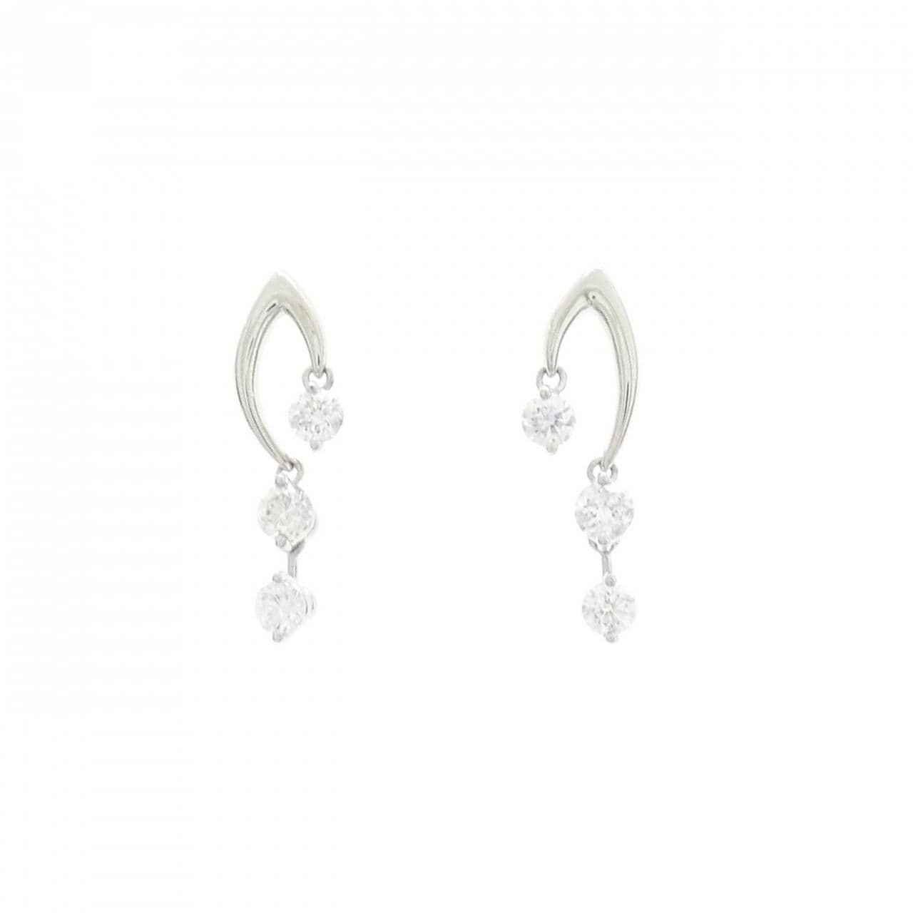 PT900 ダイヤモンド ピアス 0.40CT