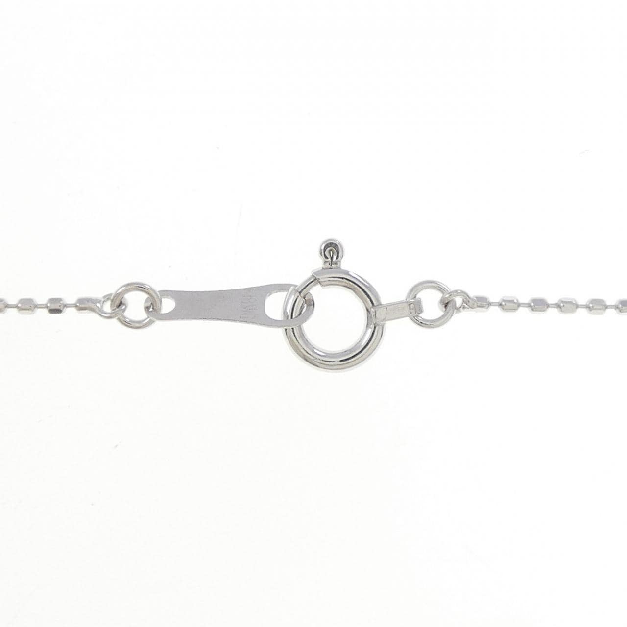 K18WG クロス ダイヤモンド ネックレス 0.05CT