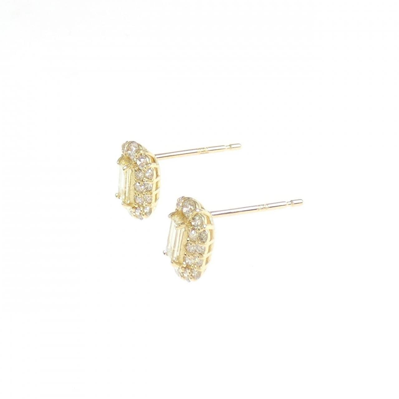 [BRAND NEW] K18YG Diamond earrings 0.50CT