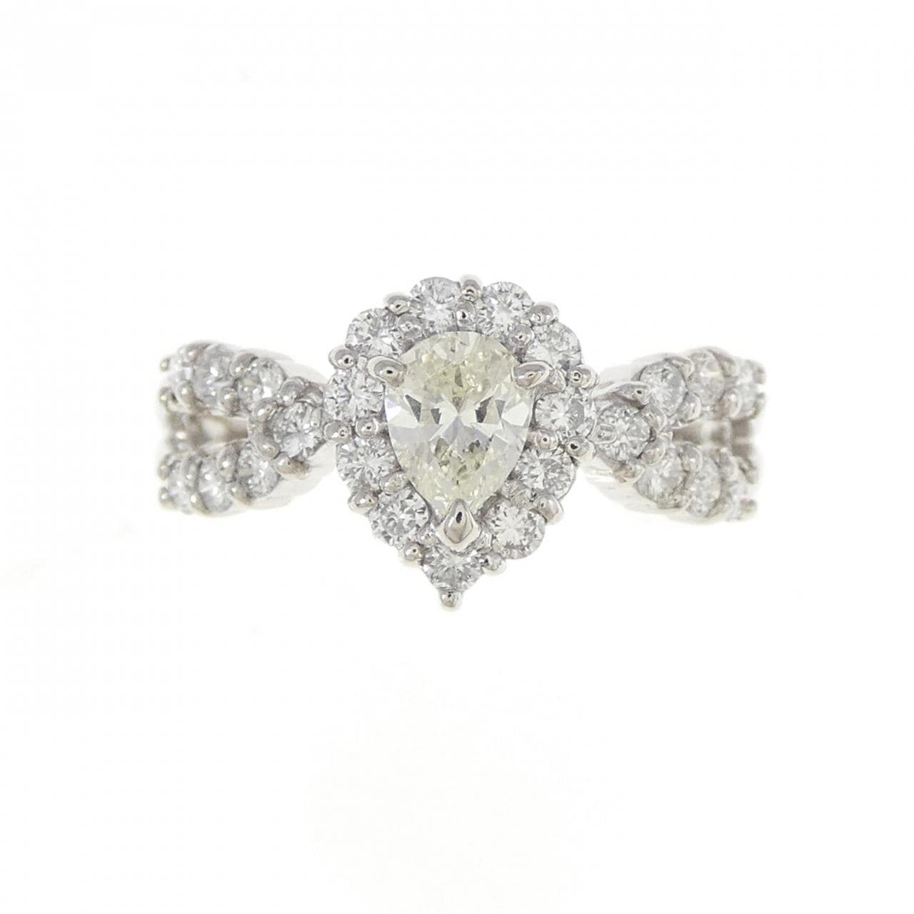 PT ダイヤモンド リング 0.300CT K VS1 ペアシェイプ