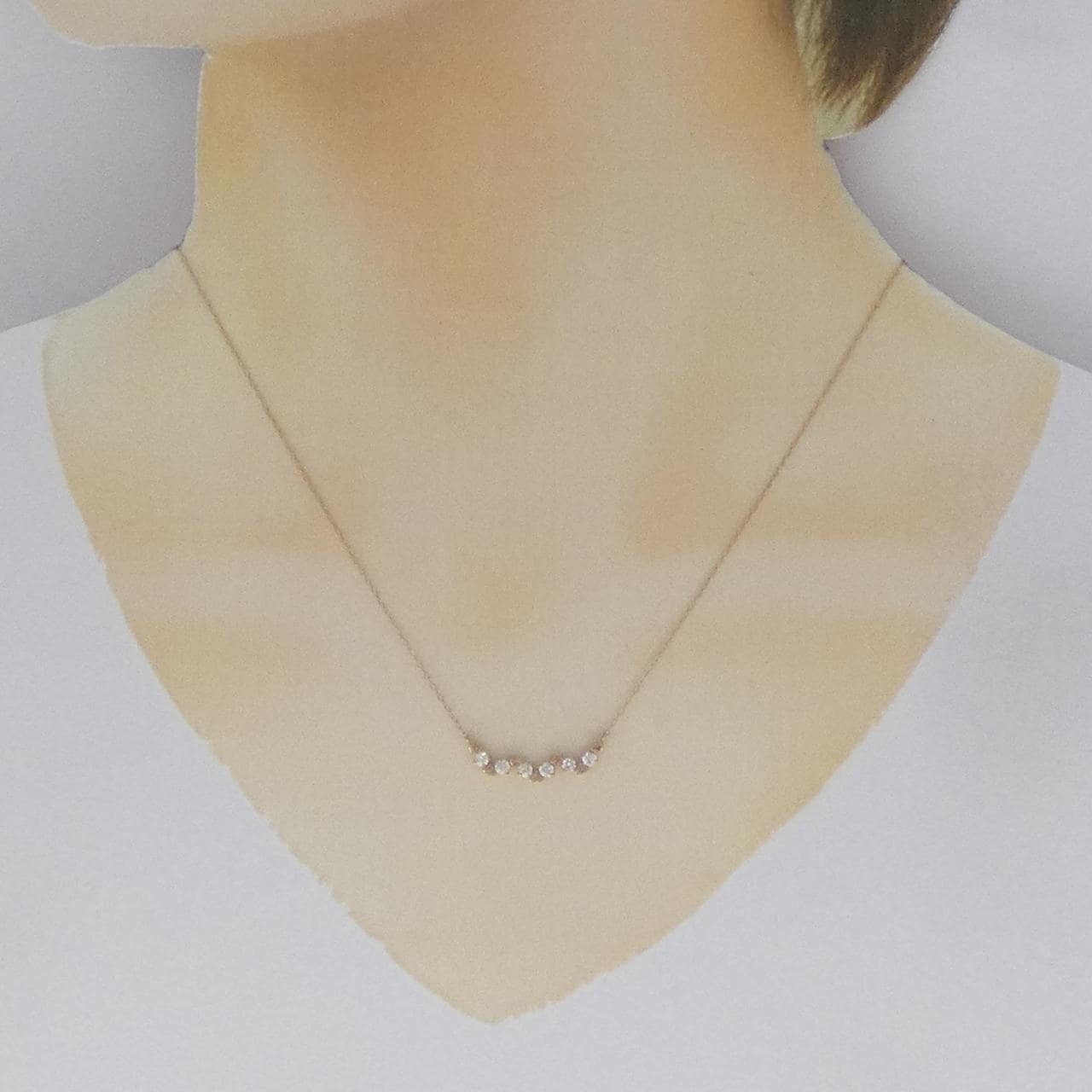 K18PG ハート ダイヤモンド ネックレス 0.30CT